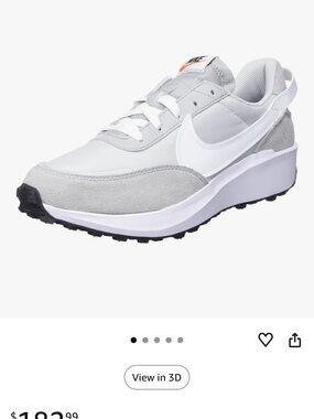 Nike White & Light Grey Low-Top Trainer